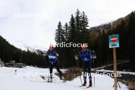 01.11.2023, Davos, Switzerland (SUI): Nadia Kaelin (SUI), Beda Klee (SUI), (l-r) - Cross-Country preseason training, Davos (SUI). www.nordicfocus.com. © Manzoni/NordicFocus. Every downloaded picture is fee-liable.