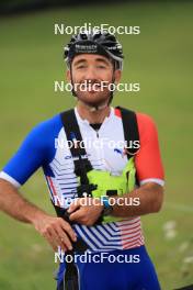 26.07.2023, Premanon, France (FRA): Thibaut Chene (FRA), coach Team France - Cross-Country summer training, Premanon (FRA). www.nordicfocus.com. © Manzoni/NordicFocus. Every downloaded picture is fee-liable.