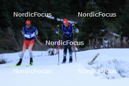 01.11.2023, Davos, Switzerland (SUI): Fabrizio Albasini (SUI), Antonin Savary (SUI), (l-r) - Cross-Country preseason training, Davos (SUI). www.nordicfocus.com. © Manzoni/NordicFocus. Every downloaded picture is fee-liable.