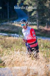 23.09.2023, Font-Romeu, France (FRA): Jules Lapierre (FRA) - Cross-Country training, Font-Romeu (FRA). www.nordicfocus.com. © Authamayou/NordicFocus. Every downloaded picture is fee-liable.