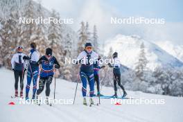 03.11.2023, Bessans, France (FRA): Flora Dolci (FRA), Léna Quintin (FRA), (l-r) - Cross-Country training, Bessans (FRA). www.nordicfocus.com. © Authamayou/NordicFocus. Every downloaded picture is fee-liable.