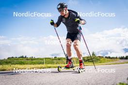 04.07.2023, Lavaze, Italy (ITA): Cyril Faehndrich (SUI) - Cross-Country summer training, Lavaze (ITA). www.nordicfocus.com. © Barbieri/NordicFocus. Every downloaded picture is fee-liable.
