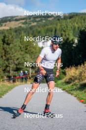 23.09.2023, Font-Romeu, France (FRA): Hugo Lapalus (FRA) - Cross-Country training, Font-Romeu (FRA). www.nordicfocus.com. © Authamayou/NordicFocus. Every downloaded picture is fee-liable.