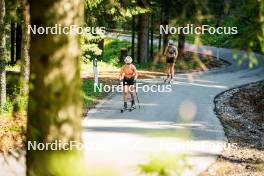 20.07.2023, Lavaze, Italy (ITA): Katharina Hennig (GER), Victoria Carl (GER), (l-r)  - Cross-Country summer training, Lavaze (ITA). www.nordicfocus.com. © Barbieri/NordicFocus. Every downloaded picture is fee-liable.