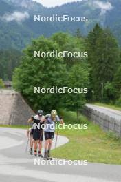 24.06.2023, Ruhpolding, Germany (GER): Anian Sossau (GER), Lucas Boegl (GER), (l-r) - Cross-Country summer training, Ruhpolding (GER). www.nordicfocus.com. © Reiter/NordicFocus. Every downloaded picture is fee-liable.