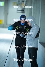 27.09.2023, Oberhof, Germany (GER): Ilan Pittier (SUI), Erik Braten (NOR), (l-r) - Cross-Country training, Oberhof (GER). www.nordicfocus.com. © Reichert/NordicFocus. Every downloaded picture is fee-liable.