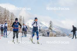 03.11.2023, Bessans, France (FRA): Flora Dolci (FRA), Léna Quintin (FRA), (l-r) - Cross-Country training, Bessans (FRA). www.nordicfocus.com. © Authamayou/NordicFocus. Every downloaded picture is fee-liable.
