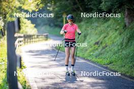 20.07.2023, Lavaze, Italy (ITA): Katherine Sauerbrey (GER) - Cross-Country summer training, Lavaze (ITA). www.nordicfocus.com. © Barbieri/NordicFocus. Every downloaded picture is fee-liable.