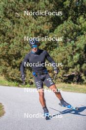 16.09.2023, Font-Romeu, France (FRA): Richard Jouve (FRA) - Cross-Country training, Font-Romeu (FRA). www.nordicfocus.com. © Authamayou/NordicFocus. Every downloaded picture is fee-liable.