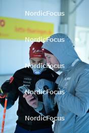 27.09.2023, Oberhof, Germany (GER): Fabrizio Albasini (SUI), Erik Braten (NOR), (l-r) - Cross-Country training, Oberhof (GER). www.nordicfocus.com. © Reichert/NordicFocus. Every downloaded picture is fee-liable.