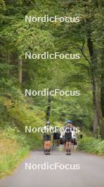 29.09.2023, Oberhof, Germany (GER): Beda Klee (SUI), Cla-Ursin Nufer (SUI), (l-r) - Cross-Country training, Oberhof (GER). www.nordicfocus.com. © Reichert/NordicFocus. Every downloaded picture is fee-liable.
