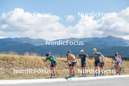 13.09.2023, Font-Romeu, France (FRA): Hugo Lapalus (FRA), Clément Parisse (FRA), Renaud Jay (FRA), Théo Schely (FRA), (l-r) - Cross-Country training, Font-Romeu (FRA). www.nordicfocus.com. © Authamayou/NordicFocus. Every downloaded picture is fee-liable.