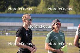 27.09.2023, Oberhof, Germany (GER): Erik Braten (NOR), Francois Faivre (FRA), (l-r) - Cross-Country training, Oberhof (GER). www.nordicfocus.com. © Reichert/NordicFocus. Every downloaded picture is fee-liable.