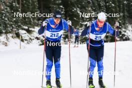 06.11.2023, Davos, Switzerland (SUI): Benjamin Moser (AUT), Lukas Mrkonjic (AUT), (l-r) - Cross-Country preseason training, Davos (SUI). www.nordicfocus.com. © Manzoni/NordicFocus. Every downloaded picture is fee-liable.