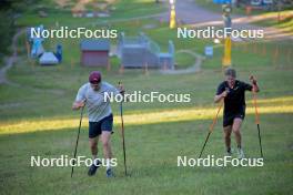 26.09.2023, Oberhof, Germany (GER): Janik Rienli (SUI), Avelino Naepflin (SUI), (l-r) - Cross-Country training, Oberhof (GER). www.nordicfocus.com. © Reichert/NordicFocus. Every downloaded picture is fee-liable.