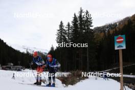 01.11.2023, Davos, Switzerland (SUI): Nicola Wigger (SUI), Valerio Grond (SUI), (l-r) - Cross-Country preseason training, Davos (SUI). www.nordicfocus.com. © Manzoni/NordicFocus. Every downloaded picture is fee-liable.
