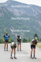 24.06.2023, Ruhpolding, Germany (GER): Albert Kuchler (GER), Jakob Walther (GER), Anian Sossau (GER), Lucas Boegl (GER), (l-r) - Cross-Country summer training, Ruhpolding (GER). www.nordicfocus.com. © Reiter/NordicFocus. Every downloaded picture is fee-liable.