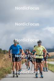 13.09.2023, Font-Romeu, France (FRA): Lucas Chanavat (FRA), Jules Lapierre (FRA), (l-r) - Cross-Country training, Font-Romeu (FRA). www.nordicfocus.com. © Authamayou/NordicFocus. Every downloaded picture is fee-liable.