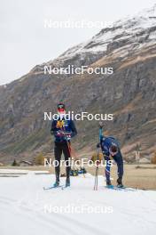 01.11.2023, Bessans, France (FRA): Théo Schely (FRA), Clément Parisse (FRA), (l-r) - Cross-Country training, Bessans (FRA). www.nordicfocus.com. © Authamayou/NordicFocus. Every downloaded picture is fee-liable.