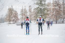 04.11.2023, Bessans, France (FRA): Clément Parisse (FRA), Renaud Jay (FRA), (l-r) - Cross-Country training, Bessans (FRA). www.nordicfocus.com. © Authamayou/NordicFocus. Every downloaded picture is fee-liable.