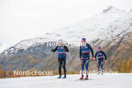 01.11.2023, Bessans, France (FRA): Richard Jouve (FRA), Hugo Lapalus (FRA), (l-r) - Cross-Country training, Bessans (FRA). www.nordicfocus.com. © Authamayou/NordicFocus. Every downloaded picture is fee-liable.