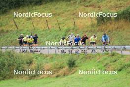 26.07.2023, Premanon, France (FRA): Event Feature: French cross country teams A and B on the move - Cross-Country summer training, Premanon (FRA). www.nordicfocus.com. © Manzoni/NordicFocus. Every downloaded picture is fee-liable.