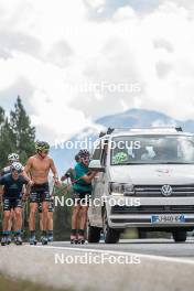 13.09.2023, Font-Romeu, France (FRA): Clément Parisse (FRA), Hugo Lapalus (FRA), (l-r) - Cross-Country training, Font-Romeu (FRA). www.nordicfocus.com. © Authamayou/NordicFocus. Every downloaded picture is fee-liable.