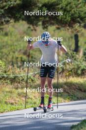 16.09.2023, Font-Romeu, France (FRA): Mathis Desloges (FRA) - Cross-Country training, Font-Romeu (FRA). www.nordicfocus.com. © Authamayou/NordicFocus. Every downloaded picture is fee-liable.