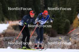 01.11.2023, Davos, Switzerland (SUI): Avelino Naepflin (SUI), Jason Rueesch (SUI), (l-r) - Cross-Country preseason training, Davos (SUI). www.nordicfocus.com. © Manzoni/NordicFocus. Every downloaded picture is fee-liable.