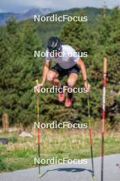 23.09.2023, Font-Romeu, France (FRA): Hugo Lapalus (FRA) - Cross-Country training, Font-Romeu (FRA). www.nordicfocus.com. © Authamayou/NordicFocus. Every downloaded picture is fee-liable.