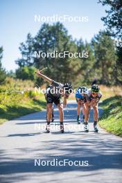 16.09.2023, Font-Romeu, France (FRA): Hugo Lapalus (FRA), Clément Parisse (FRA), (l-r) - Cross-Country training, Font-Romeu (FRA). www.nordicfocus.com. © Authamayou/NordicFocus. Every downloaded picture is fee-liable.
