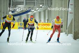 29.09.2023, Oberhof, Germany (GER): Sven Kolb (GER), Simon Jung (GER), Erwan Kaeser (SUI), (l-r) - Cross-Country, race, ZLK, Oberhof (GER). www.nordicfocus.com. © Reichert/NordicFocus. Every downloaded picture is fee-liable.
