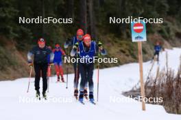 01.11.2023, Davos, Switzerland (SUI): Avelino Naepflin (SUI), Jens Filbrich (GER), Antonin Savary (SUI), (l-r) - Cross-Country preseason training, Davos (SUI). www.nordicfocus.com. © Manzoni/NordicFocus. Every downloaded picture is fee-liable.