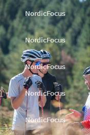 16.09.2023, Font-Romeu, France (FRA): Mathis Desloges (FRA), Maurice Manificat (FRA), (l-r) - Cross-Country training, Font-Romeu (FRA). www.nordicfocus.com. © Authamayou/NordicFocus. Every downloaded picture is fee-liable.