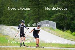 24.06.2023, Ruhpolding, Germany (GER): Albert Kuchler (GER), Anian Sossau (GER), (l-r) - Cross-Country summer training, Ruhpolding (GER). www.nordicfocus.com. © Reiter/NordicFocus. Every downloaded picture is fee-liable.