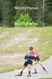 03.06.2023, Ruhpolding, Germany (GER): Paul Graef (GER), Albert Kuchler (GER), (l-r) - Cross-Country summer training, Ruhpolding (GER). www.nordicfocus.com. © Reiter/NordicFocus. Every downloaded picture is fee-liable.