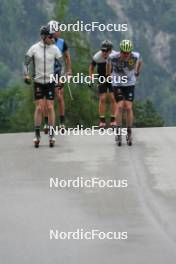 24.06.2023, Ruhpolding, Germany (GER): Albert Kuchler (GER), Jakob Walther (GER), Anian Sossau (GER), Lucas Boegl (GER), (l-r) - Cross-Country summer training, Ruhpolding (GER). www.nordicfocus.com. © Reiter/NordicFocus. Every downloaded picture is fee-liable.
