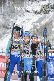 01.04.2023, Bessans, France (FRA): Noelie  Vittoz (FRA), Annette  Coupat (FRA), Lina  Levet (FRA), (l-r)  - French Championships cross-country, mass, Bessans (FRA). www.nordicfocus.com. © Authamayou/NordicFocus. Every downloaded picture is fee-liable.