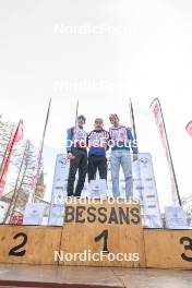 01.04.2023, Bessans, France (FRA): Romain  Vaxelaire (FRA), Quentin  Lespine (FRA), Lino  Deloche (FRA), (l-r)  - French Championships cross-country, mass, Bessans (FRA). www.nordicfocus.com. © Authamayou/NordicFocus. Every downloaded picture is fee-liable.
