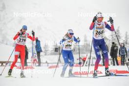 01.04.2023, Bessans, France (FRA): Clemence  Valette (FRA), Ariane  Pignot (FRA), Romane  Nappey (FRA), (l-r)  - French Championships cross-country, mass, Bessans (FRA). www.nordicfocus.com. © Authamayou/NordicFocus. Every downloaded picture is fee-liable.