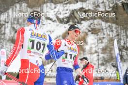 01.04.2023, Bessans, France (FRA): Maurice  Manificat (FRA), Simon  Vuillet (FRA), (l-r)  - French Championships cross-country, mass, Bessans (FRA). www.nordicfocus.com. © Authamayou/NordicFocus. Every downloaded picture is fee-liable.