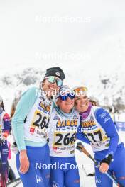 01.04.2023, Bessans, France (FRA): Noelie  Vittoz (FRA), Ariane  Pignot (FRA), Lina  Levet (FRA), (l-r)  - French Championships cross-country, mass, Bessans (FRA). www.nordicfocus.com. © Authamayou/NordicFocus. Every downloaded picture is fee-liable.