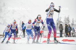 01.04.2023, Bessans, France (FRA): Alice  Bourdin (FRA), Laila  Billet (FRA), Lina  Levet (FRA), (l-r)  - French Championships cross-country, mass, Bessans (FRA). www.nordicfocus.com. © Authamayou/NordicFocus. Every downloaded picture is fee-liable.