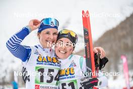 01.04.2023, Bessans, France (FRA): Eve Ondine  Duchaufour (FRA), Juliette  Ducordeau (FRA), (l-r)  - French Championships cross-country, mass, Bessans (FRA). www.nordicfocus.com. © Authamayou/NordicFocus. Every downloaded picture is fee-liable.