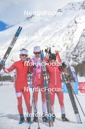 01.04.2023, Bessans, France (FRA): Mathieu  Blanc (FRA), Charly  Deuffic (FRA), Basile  Bunoz (FRA), (l-r)  - French Championships cross-country, mass, Bessans (FRA). www.nordicfocus.com. © Authamayou/NordicFocus. Every downloaded picture is fee-liable.