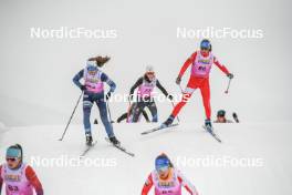 01.04.2023, Bessans, France (FRA): Marlonn  Grosjean (FRA), Romane  Auguet (FRA), (l-r)  - French Championships cross-country, mass, Bessans (FRA). www.nordicfocus.com. © Authamayou/NordicFocus. Every downloaded picture is fee-liable.