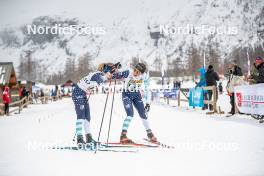 01.04.2023, Bessans, France (FRA): Emilie  Bulle (FRA), Juliette  Ducordeau (FRA), (l-r)  - French Championships cross-country, mass, Bessans (FRA). www.nordicfocus.com. © Authamayou/NordicFocus. Every downloaded picture is fee-liable.