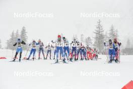 01.04.2023, Bessans, France (FRA): Annette  Coupat (FRA), Margot  Tirloy (FRA), Angelina  Charlet (FRA), (l-r)  - French Championships cross-country, mass, Bessans (FRA). www.nordicfocus.com. © Authamayou/NordicFocus. Every downloaded picture is fee-liable.
