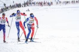 01.04.2023, Bessans, France (FRA): Maurice  Manificat (FRA), Remi  Bourdin (FRA), (l-r)  - French Championships cross-country, mass, Bessans (FRA). www.nordicfocus.com. © Authamayou/NordicFocus. Every downloaded picture is fee-liable.