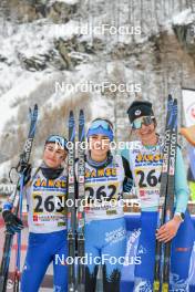 01.04.2023, Bessans, France (FRA): Angelina  Charlet (FRA), Annette  Coupat (FRA), Noelie  Vittoz (FRA), (l-r)  - French Championships cross-country, mass, Bessans (FRA). www.nordicfocus.com. © Authamayou/NordicFocus. Every downloaded picture is fee-liable.